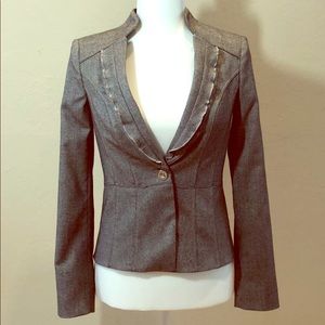 Heather grey jacket /blazer fitted suit